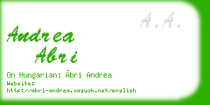 andrea abri business card