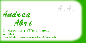 andrea abri business card